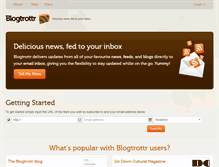 Tablet Screenshot of blogtrottr.com